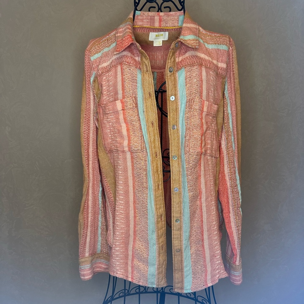 Maeve by Anthropologie Short Sleeve Button Down